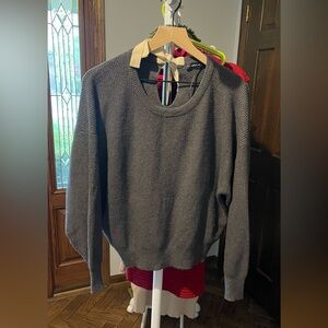 Zara Gray Crew Neck Sweater Classic
